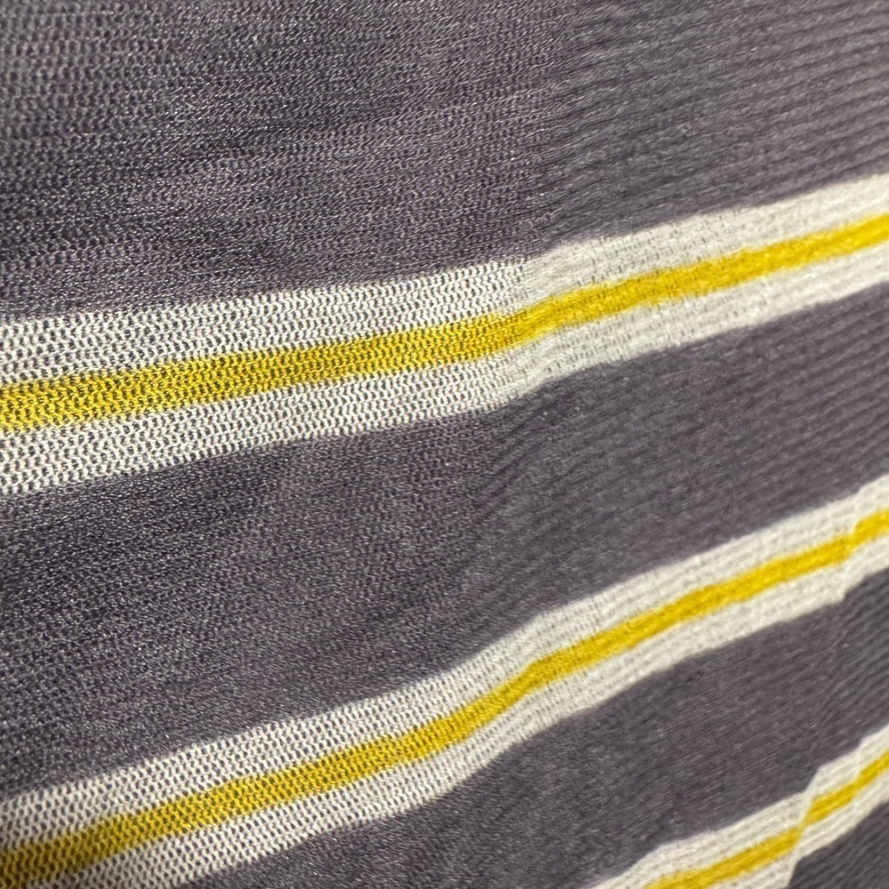 Lynn Ritchie SILVER brands Striped Gray and Yellow Women's Top. Sz L - Picture 6 of 7